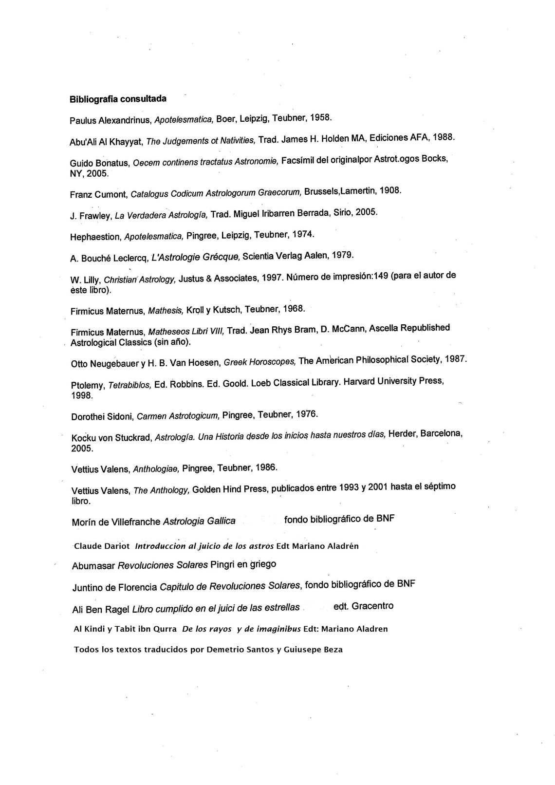 bibliografiaastrrologiaclasica